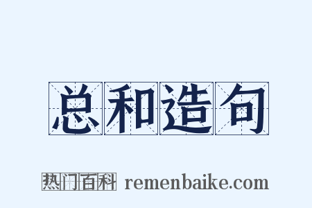 总和造句是什么意思的图片